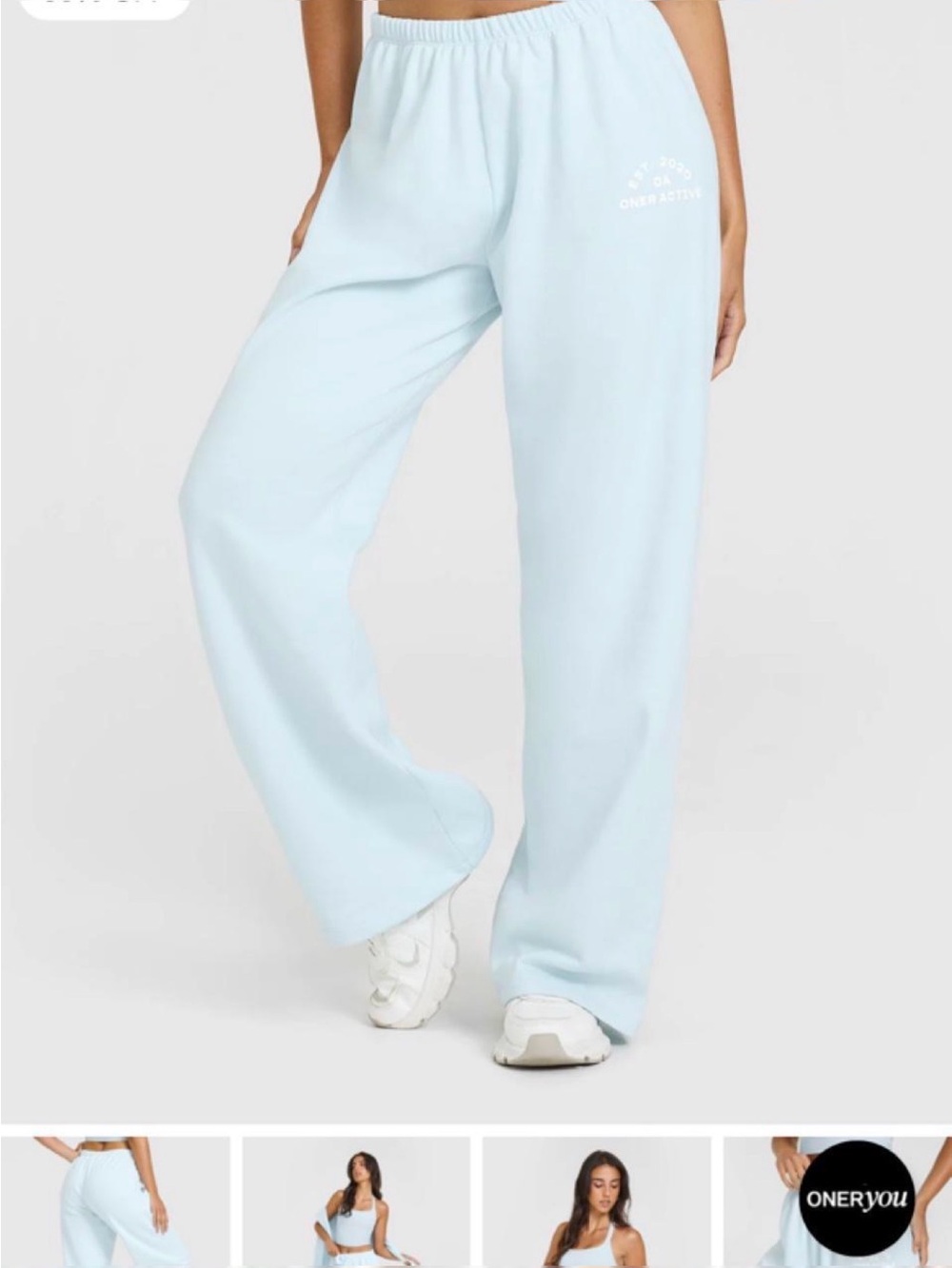 Oner Active Pastel Blue Wide-Leg Sweatpants